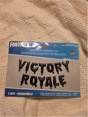 Fortnite Victory Royale Party banner & Balloons